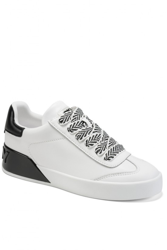 Γυναικείο λευκό δερμάτινο sneakers - DKNY Manae K1623240