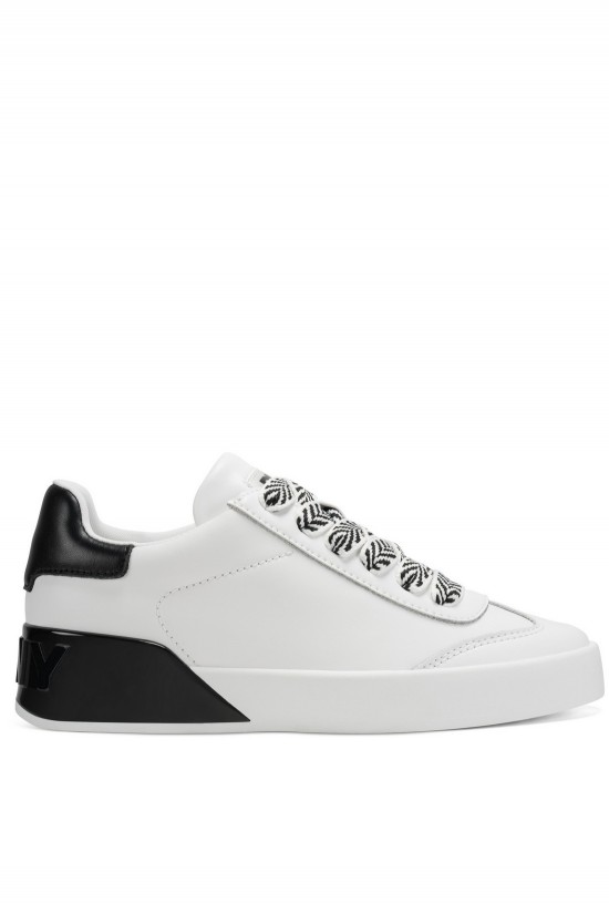 Γυναικείο λευκό δερμάτινο sneakers - DKNY Manae K1623240