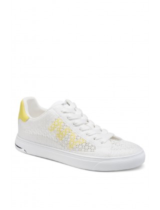 Women's white/yellow knitted sneakers - DKNY Abeni K1675444