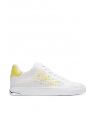Γυναικείο λευκό -κίτρινο πλεκτό sneakers - DKNY Abeni K1675444