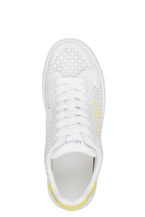 Γυναικείο λευκό -κίτρινο πλεκτό sneakers - DKNY Abeni K1675444