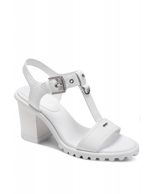 Γυναικείο λευκό ψηλοτάκουνο πέδιλο-  DKNY MARG K1690712 