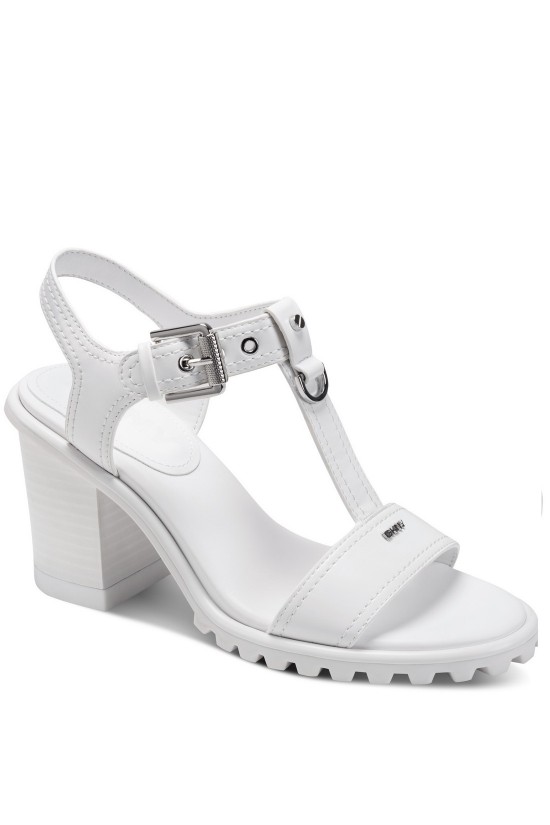 Γυναικείο λευκό ψηλοτάκουνο πέδιλο-  DKNY MARG K1690712 