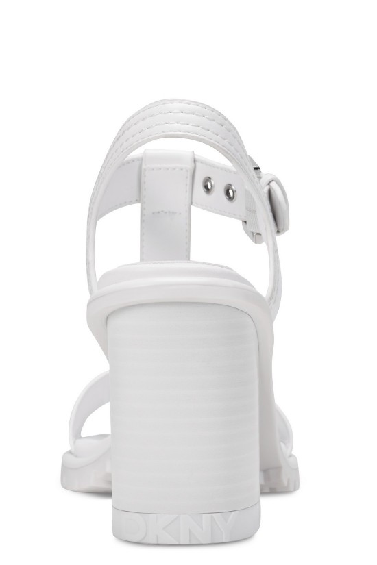 Γυναικείο λευκό ψηλοτάκουνο πέδιλο-  DKNY MARG K1690712 