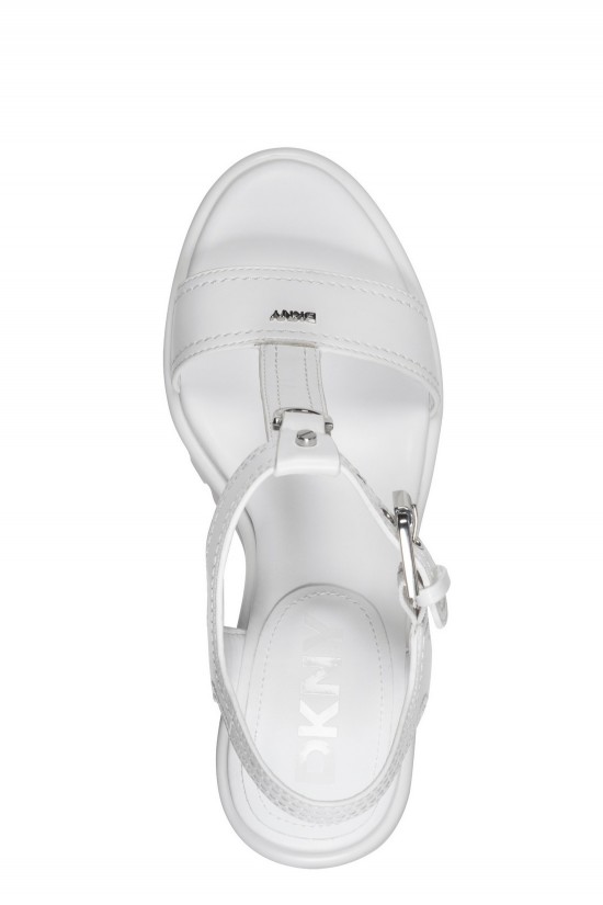 Γυναικείο λευκό ψηλοτάκουνο πέδιλο-  DKNY MARG K1690712 