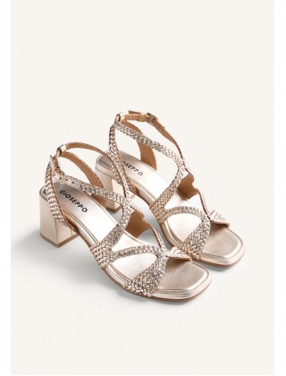 Γυναικείο δερμάτινο χρυσό πέδιλο - Gioseppo Mohoro 79218