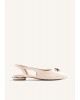 Γυναικεία εκρού δερμάτινη μπαλαρίνα slingback - Gioseppo Muhuro 79000