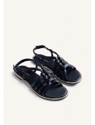 Γυναικείο μαύρο δερμάτινο σανδάλι - Gioseppo Pepperell 79212