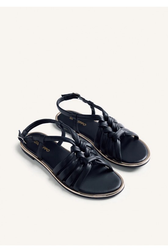 Γυναικείο μαύρο δερμάτινο σανδάλι - Gioseppo Pepperell 79212 Γυναικείο μαύρο δερμάτινο σανδάλι - Gioseppo Pepperell 79212