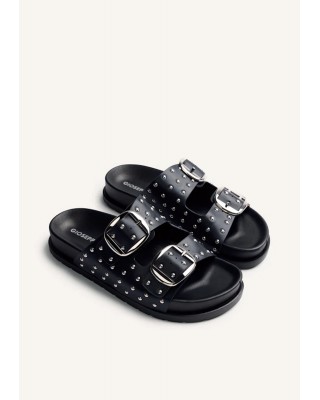 Γυναικεία μαύρη παντόφλα με τρουκς - Gioseppo Shoreham 78376