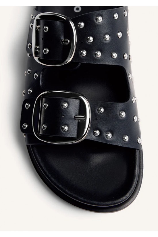 Γυναικεία μαύρη παντόφλα με τρουκς - Gioseppo Shoreham 78376 Γυναικεία μαύρη παντόφλα με τρουκς - Gioseppo Shoreham 78376