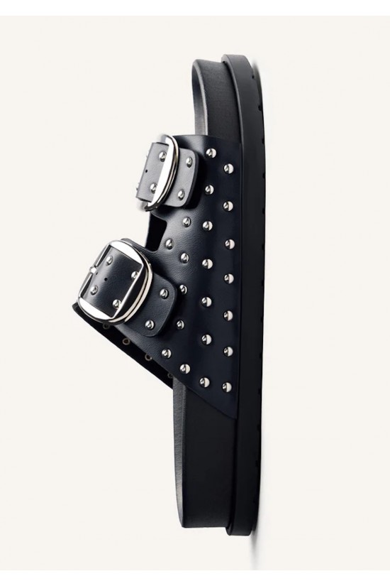 Γυναικεία μαύρη παντόφλα με τρουκς - Gioseppo Shoreham 78376 Γυναικεία μαύρη παντόφλα με τρουκς - Gioseppo Shoreham 78376