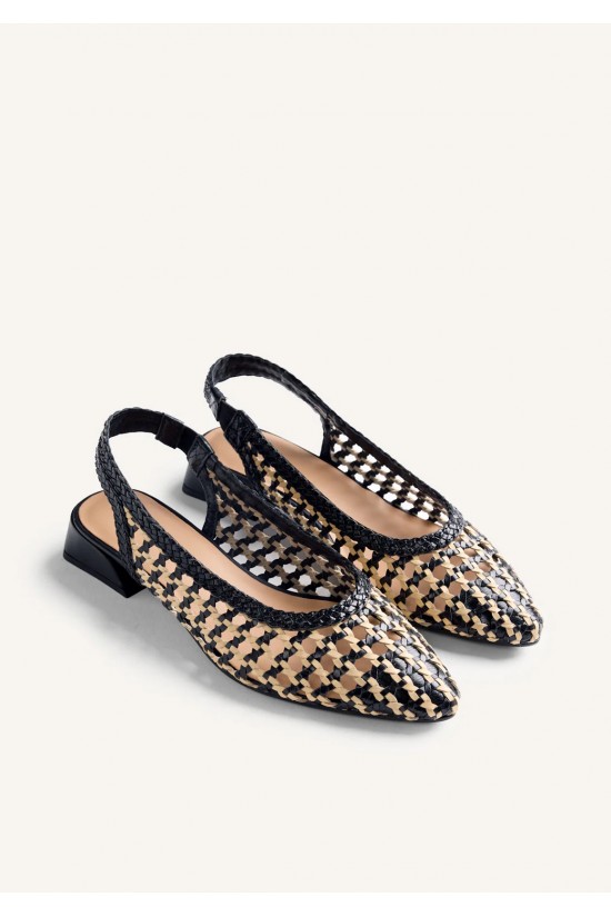 Γυναικεία πλεκτά δερμάτινα μαύρα slingback - Gioseppo Hounslow 79251 Γυναικεία πλεκτά δερμάτινα μαύρα slingback - Gioseppo Hounslow 79251