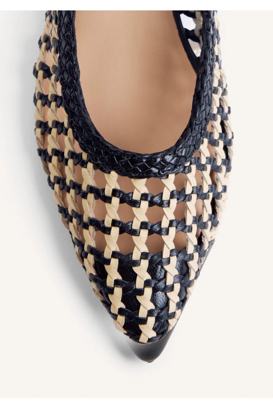 Γυναικεία πλεκτά δερμάτινα μαύρα slingback - Gioseppo Hounslow 79251 Γυναικεία πλεκτά δερμάτινα μαύρα slingback - Gioseppo Hounslow 79251