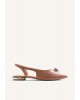 Γυναικεία καφέ δερμάτινη μπαλαρίνα slingback - Gioseppo Muhuro 79000