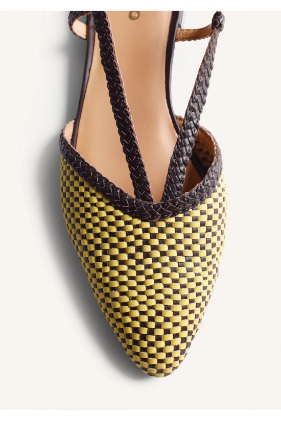 Γυναικεία πλεκτά δερμάτινα slingback - Gioseppo Techumesh 79270