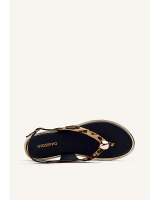 Γυναικεία δερμάτινα σανδάλια animal print - Gioseppo mumias 78192