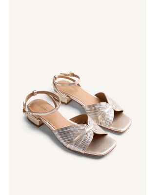 Γυναικείο ριγέ δερμάτινο πέδιλο με χαμηλό τακούνι - Gioseppo Bigelow 78240