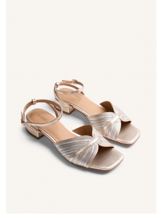 Γυναικείο ριγέ δερμάτινο πέδιλο με χαμηλό τακούνι - Gioseppo Bigelow 78240