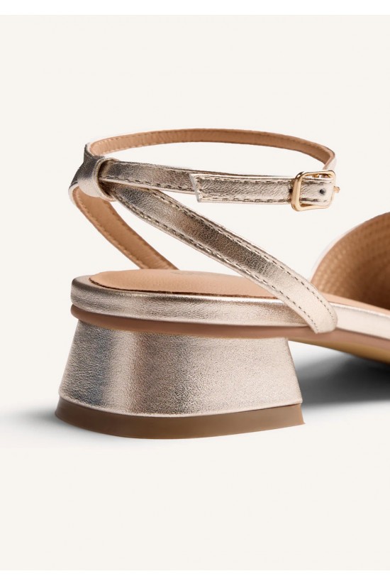 Γυναικείο ριγέ δερμάτινο πέδιλο με χαμηλό τακούνι - Gioseppo Bigelow 78240