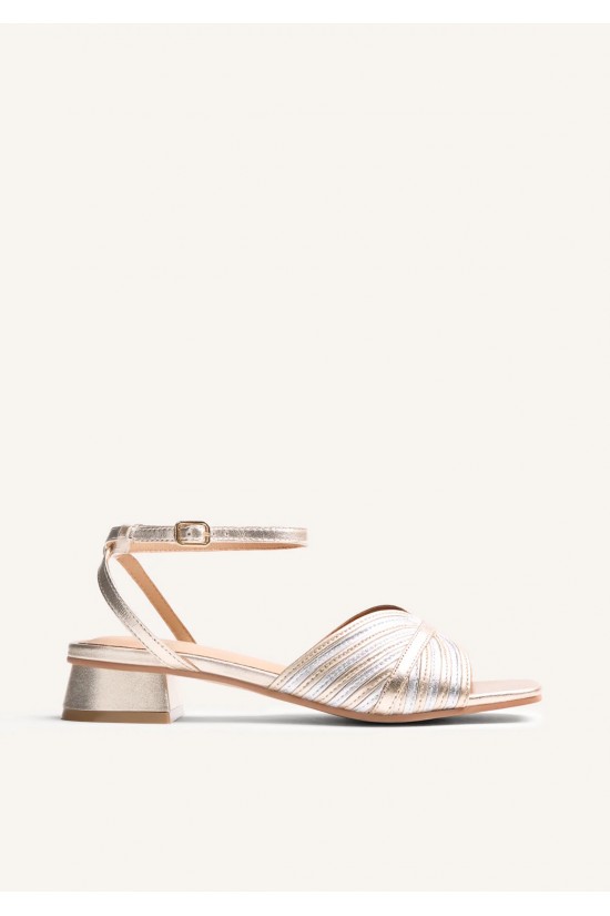 Γυναικείο ριγέ δερμάτινο πέδιλο με χαμηλό τακούνι - Gioseppo Bigelow 78240