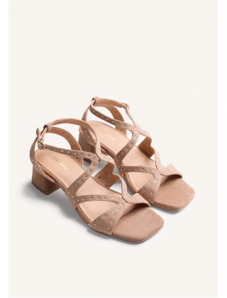 Γυναικείο καφέ δερμάτινο πέδιλο - Gioseppo Watate 78207