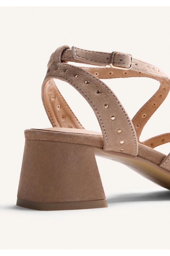 Γυναικείο καφέ δερμάτινο πέδιλο - Gioseppo Watate 78207