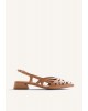 Γυναικεία camel δερμάτινα slingback cut out - Gioseppo Rothbury 79209