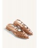 Γυναικεία camel δερμάτινα slingback cut out - Gioseppo Rothbury 79209