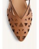Γυναικεία camel δερμάτινα slingback cut out - Gioseppo Rothbury 79209