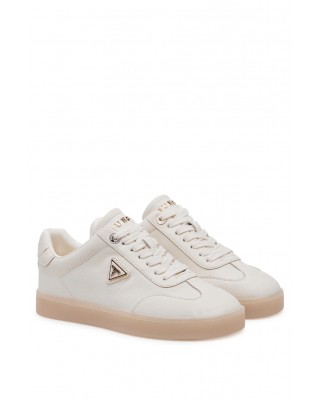 Γυναικείο δερμάτινο μπεζ sneakers - Guess FLJJAZLEA12 Ivory Γυναικείο δερμάτινο μπεζ sneakers - Guess FLJJAZLEA12 Ivory