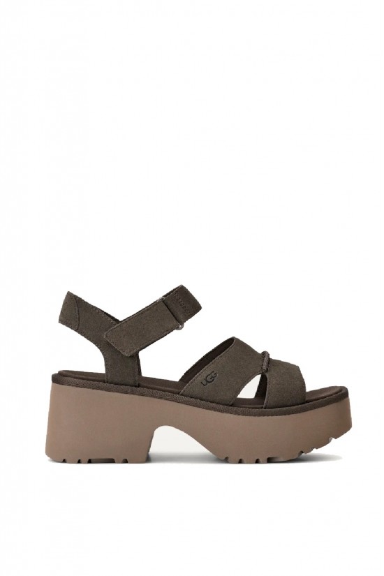 Γυναικεία ανθρακί σανδάλια - Ugg Height ankle strap W/1167475 DNSS