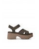 Γυναικεία ανθρακί σανδάλια - Ugg Height ankle strap W/1167475 DNSS