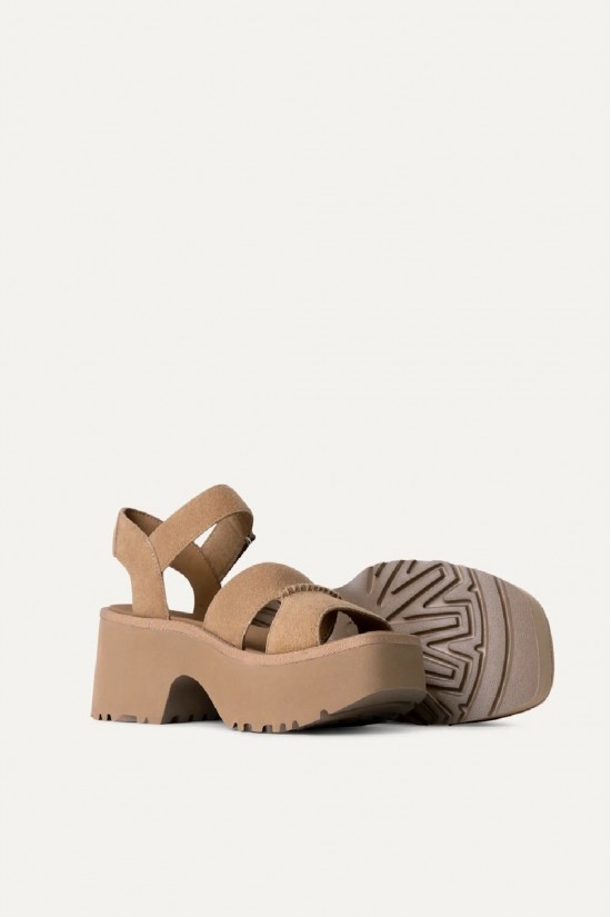Γυναικεία μπεζ σανδάλια - Ugg Height ankle strap W/1167475 MDSD