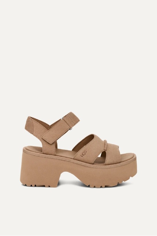 Γυναικεία μπεζ σανδάλια - Ugg Height ankle strap W/1167475 MDSD