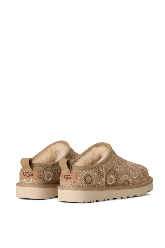 Γυναικεία μπεζ παντόφλα - Ugg Classic Micro Sun Stitch W/1178192