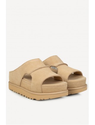 Γυναικεία μπεζ πέδιλα με πλατφόρμα - Ugg Goldenstar Hi Cutout Slide Sandal W/1175132