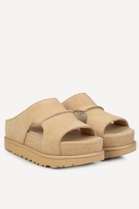 Γυναικεία μπεζ πέδιλα με πλατφόρμα - Ugg Goldenstar Hi Cutout Slide Sandal W/1175132