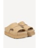 Γυναικεία μπεζ πέδιλα με πλατφόρμα - Ugg Goldenstar Hi Cutout Slide Sandal W/1175132