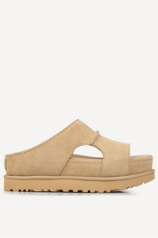 Γυναικεία μπεζ πέδιλα με πλατφόρμα - Ugg Goldenstar Hi Cutout Slide Sandal W/1175132