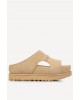 Γυναικεία μπεζ πέδιλα με πλατφόρμα - Ugg Goldenstar Hi Cutout Slide Sandal W/1175132