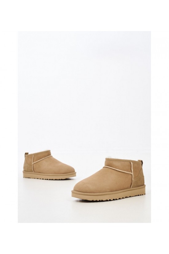 Beige Women's Boots Ugg Ultra Mini - W/1116109 Beige Women's Boots Ugg Ultra Mini - W/1116109